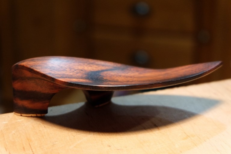 mentonnière sur mesure, violon, THB ébène de macassar
