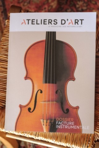 couverture magazine ateliers dart de france oct-nov 2026 violon THB